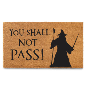 MAINEVENT You Shall Not Pass doormat front door design, ideal for festive entrances