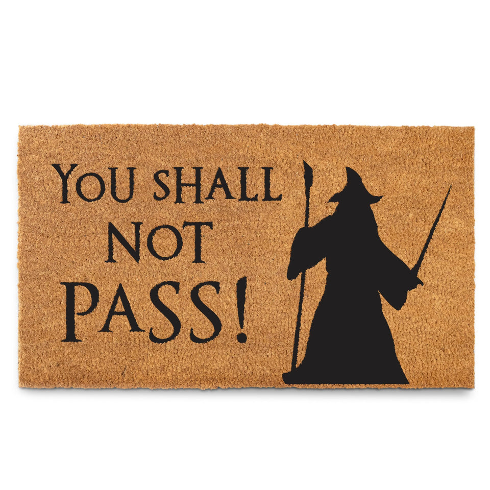 MAINEVENT You Shall Not Pass doormat front door design, ideal for festive entrances
