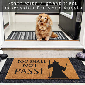 MAINEVENT You Shall Not Pass doormat gamer decor, welcoming fans with humor