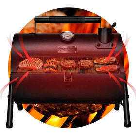 MAISON HUIS compact tabletop grill with 16.5 x 11.8 x 14.6 inch footprint.