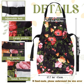 Adjustable belt on Maiteenly garden apron ensures comfortable, customizable fit.
