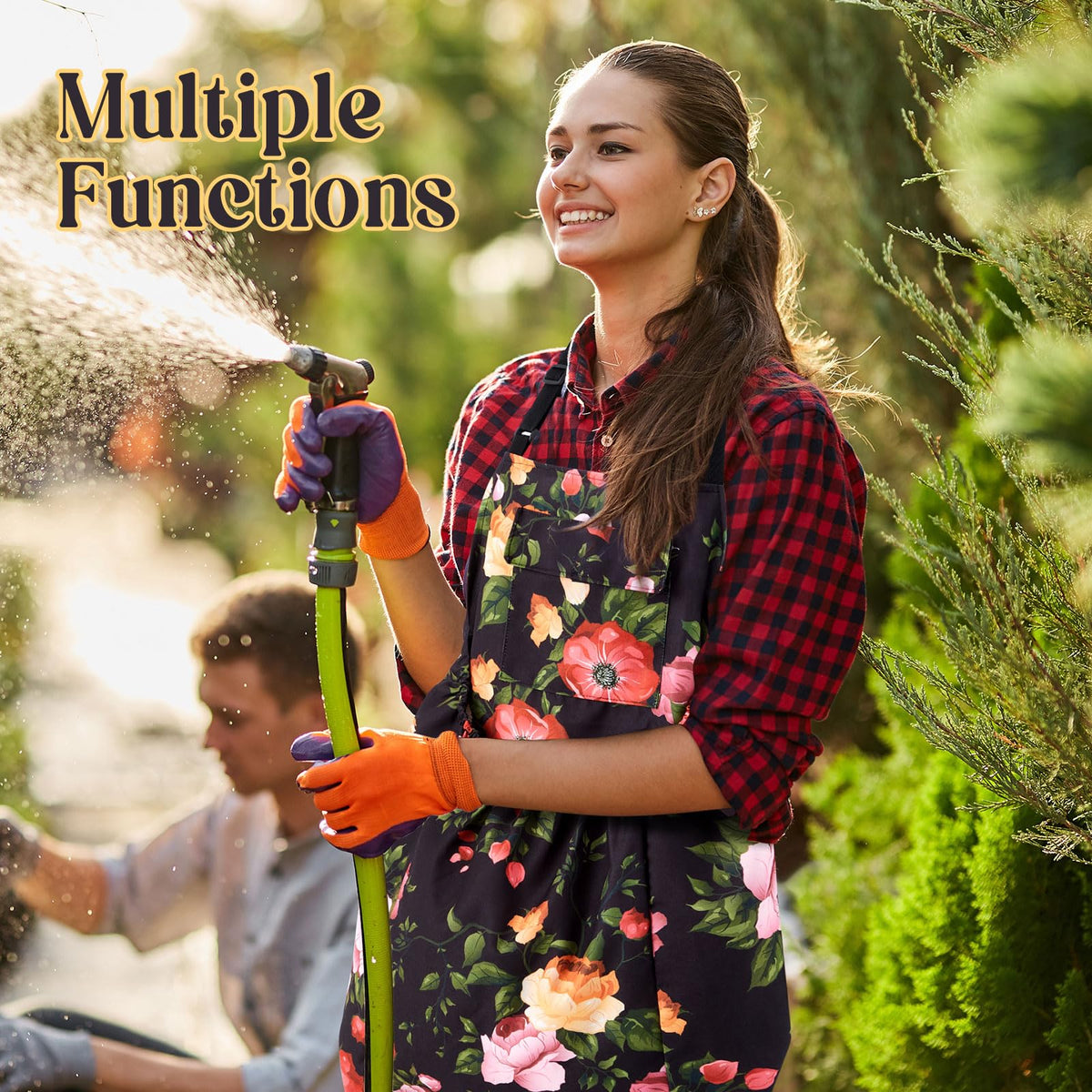 Large capacity pockets help gather fruits, vegetables, or tools while you weed.