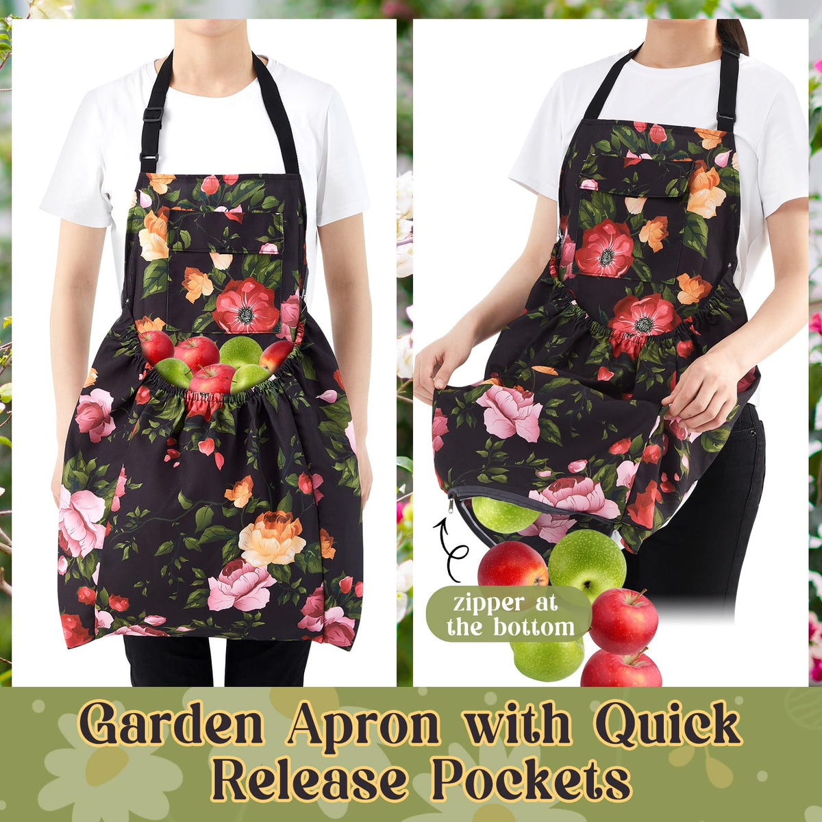 Maiteenly apron upper pocket keeps phone and gloves within easy reach.