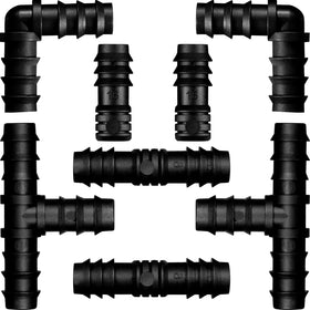 Maitys 8-piece drip irrigation fittings pack for versatile garden connections.