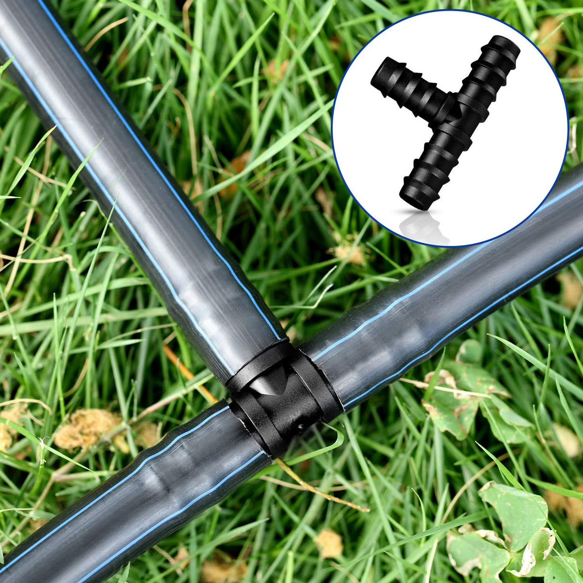 Maitys drip irrigation kit assembly in garden beds and planters