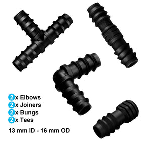 Maitys hose connectors 13mm-16mm fit provide durable, watertight tubing joints.