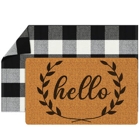 Maitys Oh Hello doormat for the front door with welcoming message and outdoor-ready durability.