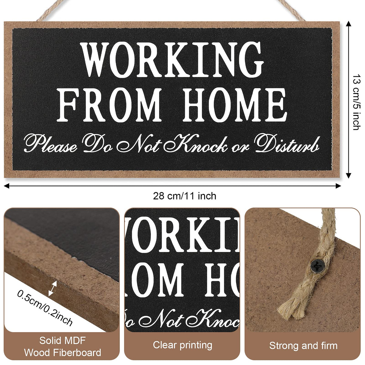 Maitys please do not knock or disturb wood sign promotes office privacy