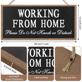 Maitys please do not knock or disturb wood sign promotes office privacy