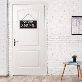 Maitys wooden sign for work from home decor signals respect