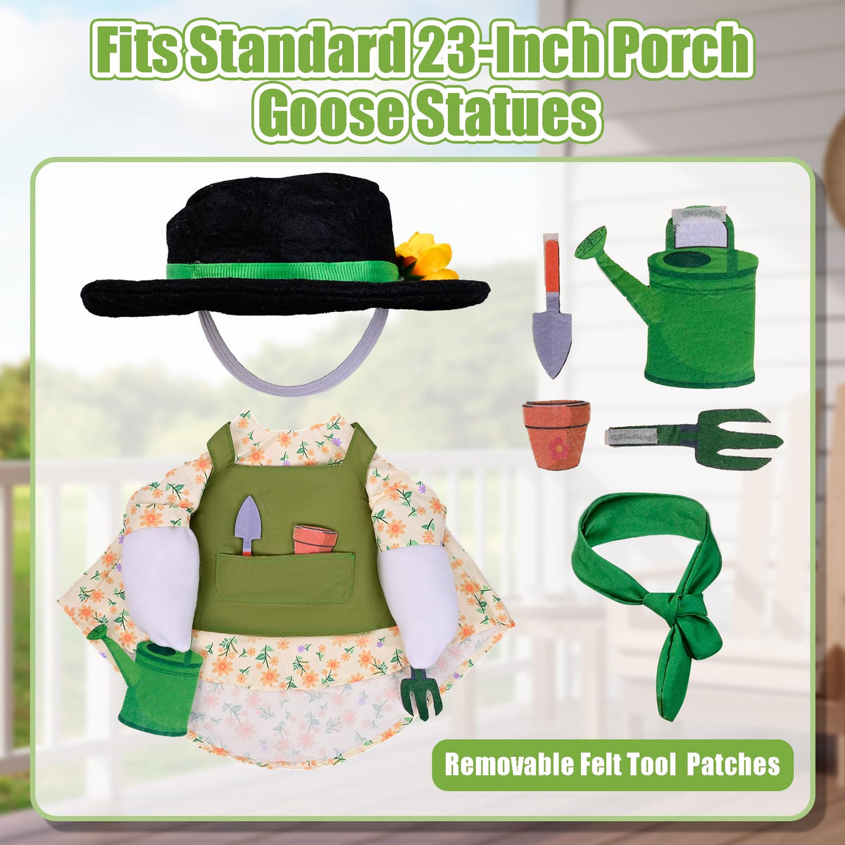 Maiwoste 23-inch goose fit suits most standard lawn statues.