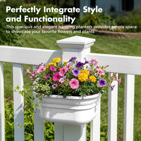 Maixinbuy white planter made from UV-resistant PP for outdoor durability.