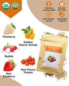 Majero pineberry seed pod kit for Aerogarden with unique berry flavor