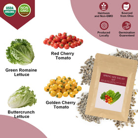 Majero seed pod kit featuring golden cherry tomatoes for fresh meals.