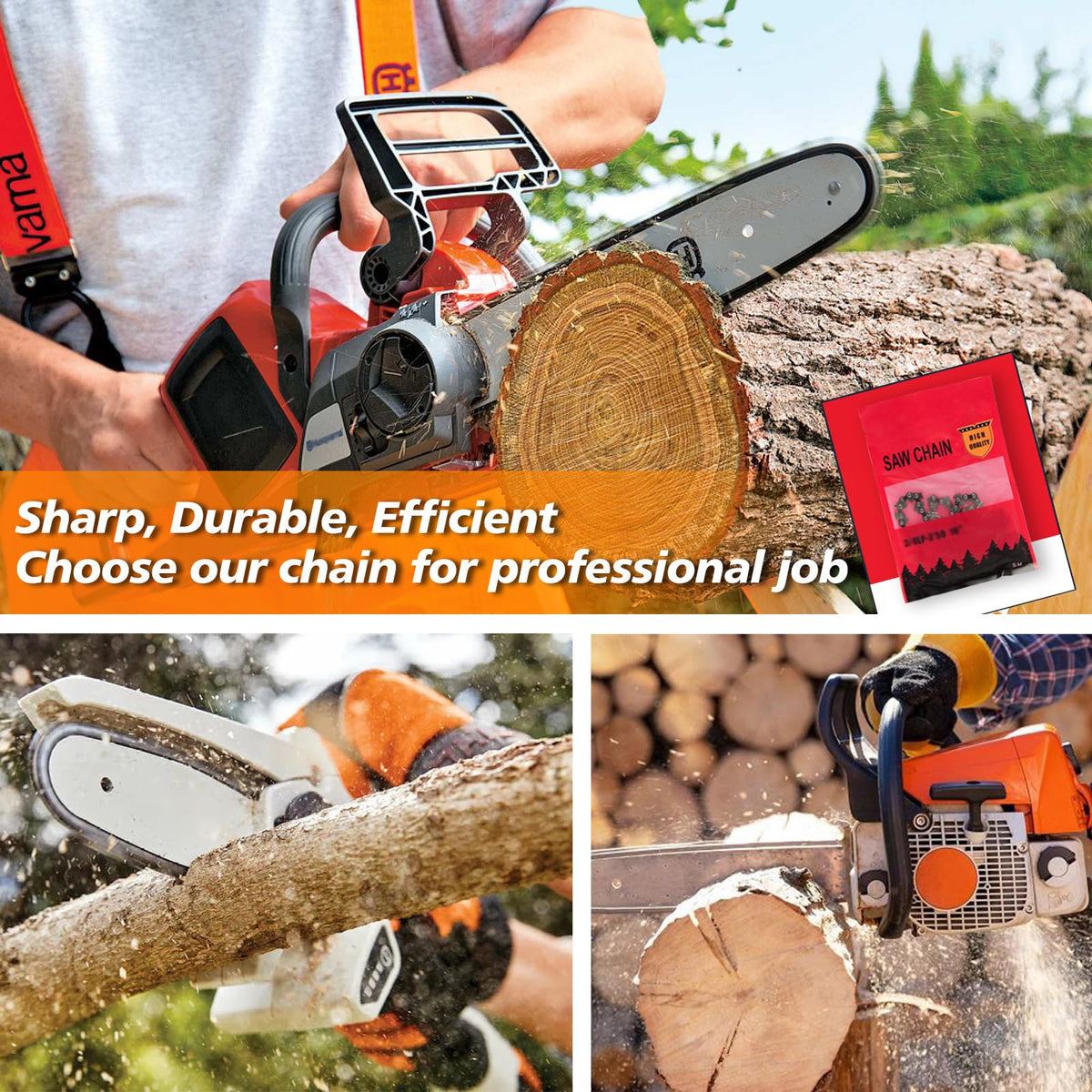 M.A.K 0.050-inch gauge 10-inch chain delivers precise cutting performance.