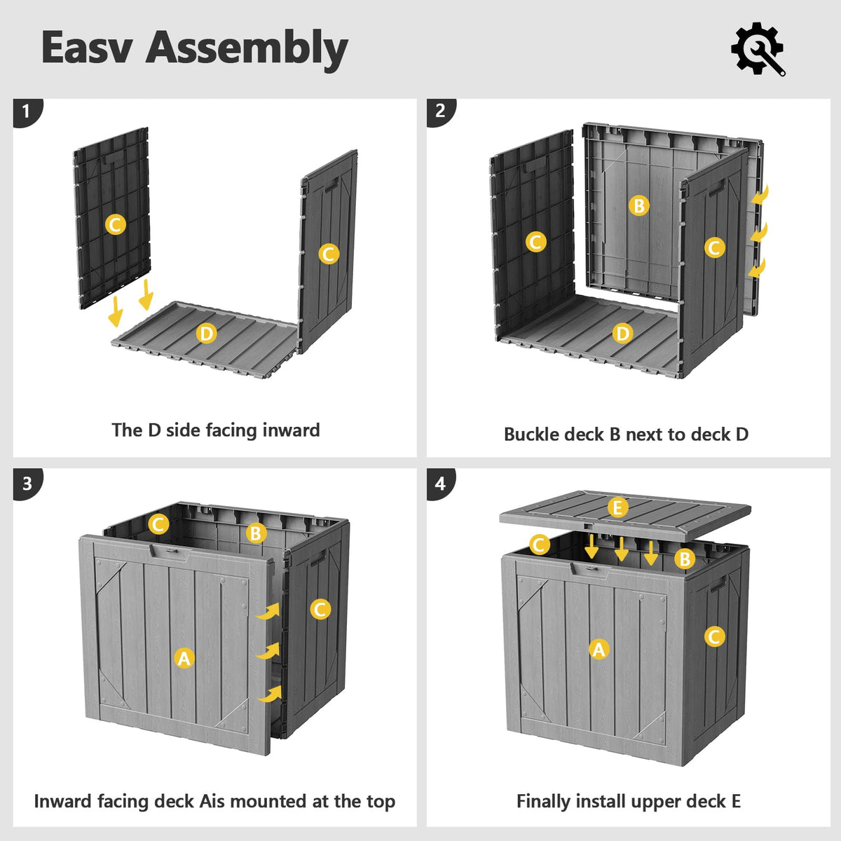 MAKE CHANGES deck box keeps deliveries safe from theft and weather