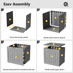 MAKE CHANGES deck box keeps deliveries safe from theft and weather