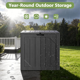 MAKE CHANGES lock holes ready for padlock on 31 Gal storage box
