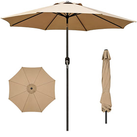 MAKE CHANGES 9FT patio umbrella open for shade on sunny deck.