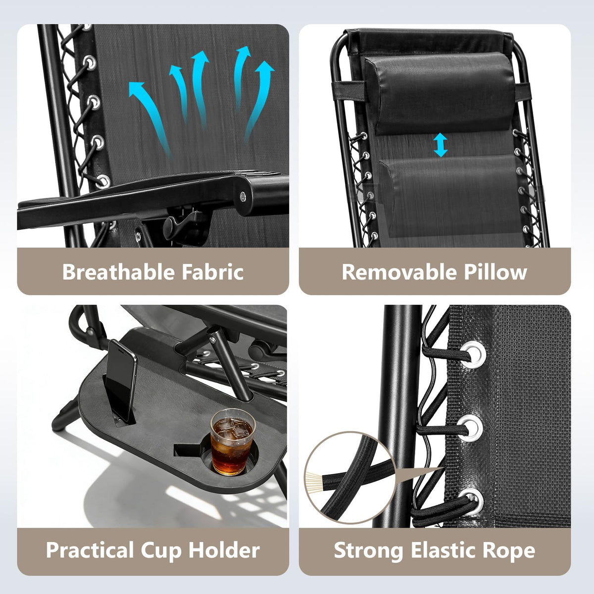 Make Changes folding lounge chair compact and portable for storage