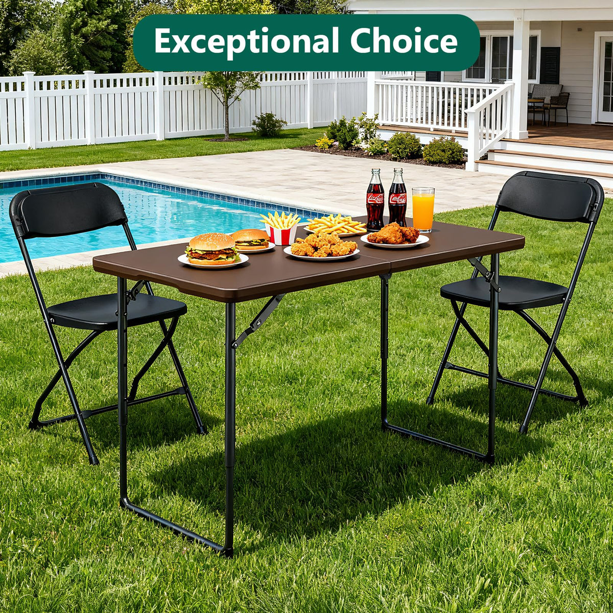 MAKE CHANGES folding table adjustable height 22-26-30 for customizable seating.