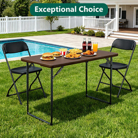 MAKE CHANGES folding table adjustable height 22-26-30 for customizable seating.
