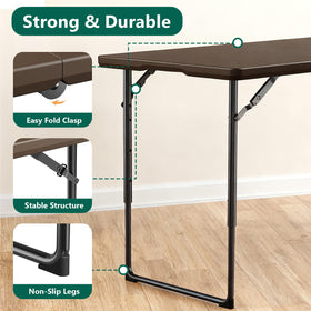 MAKE CHANGES folding table wedding or party setup, sturdy and portable.