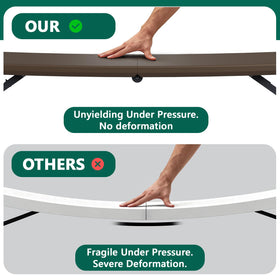 MAKE CHANGES folding table up to 300 lbs capacity, versatile for meals or work.