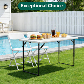 MAKE CHANGES foldable table stored flat, space-saving design for small rooms.
