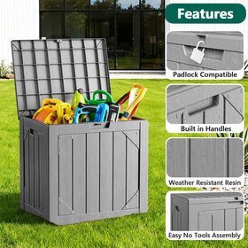 Make Changes Outdoor storage for pool toys and summer gear.