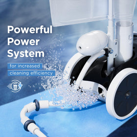 MAKHOON four-wheel design provides stable, reliable cleaning performance.