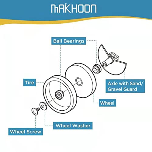 MAKHOON Polaris 280 wheel axle sand guard protects bearings.