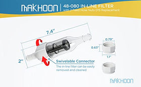 MAKHOON 48-080 inline filter close-up highlighting debris filtration