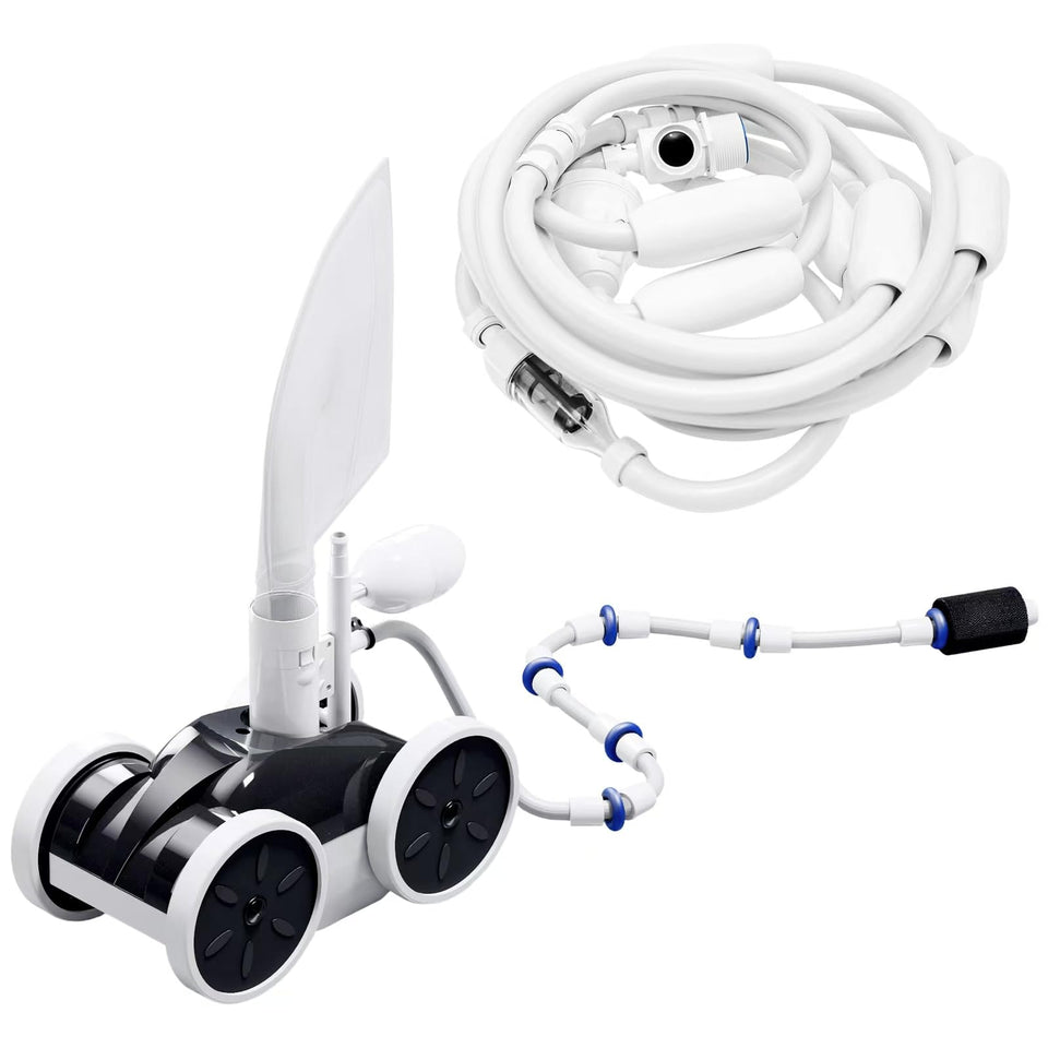 MAKHOON upgrade pool sweeper with jet action for thorough ground coverage in in-ground pools.