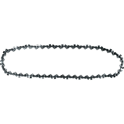 Makita E-02440 12-inch saw chain top view highlighting narrow kerf for faster cuts
