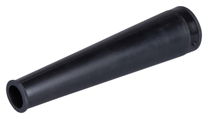 Makita rubber blower nozzle closeup showing flexible tip for tight spaces