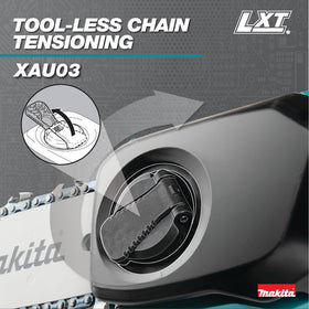 Makita XAU03Z branch hook assists pulling branches during pruning.