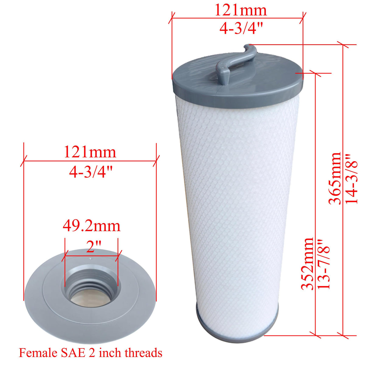 Malaka FD4001G top view highlights easy-grip handle for quick cartridge changes