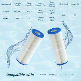Malaka FD2001 filtration area label emphasizing efficient water filtration.