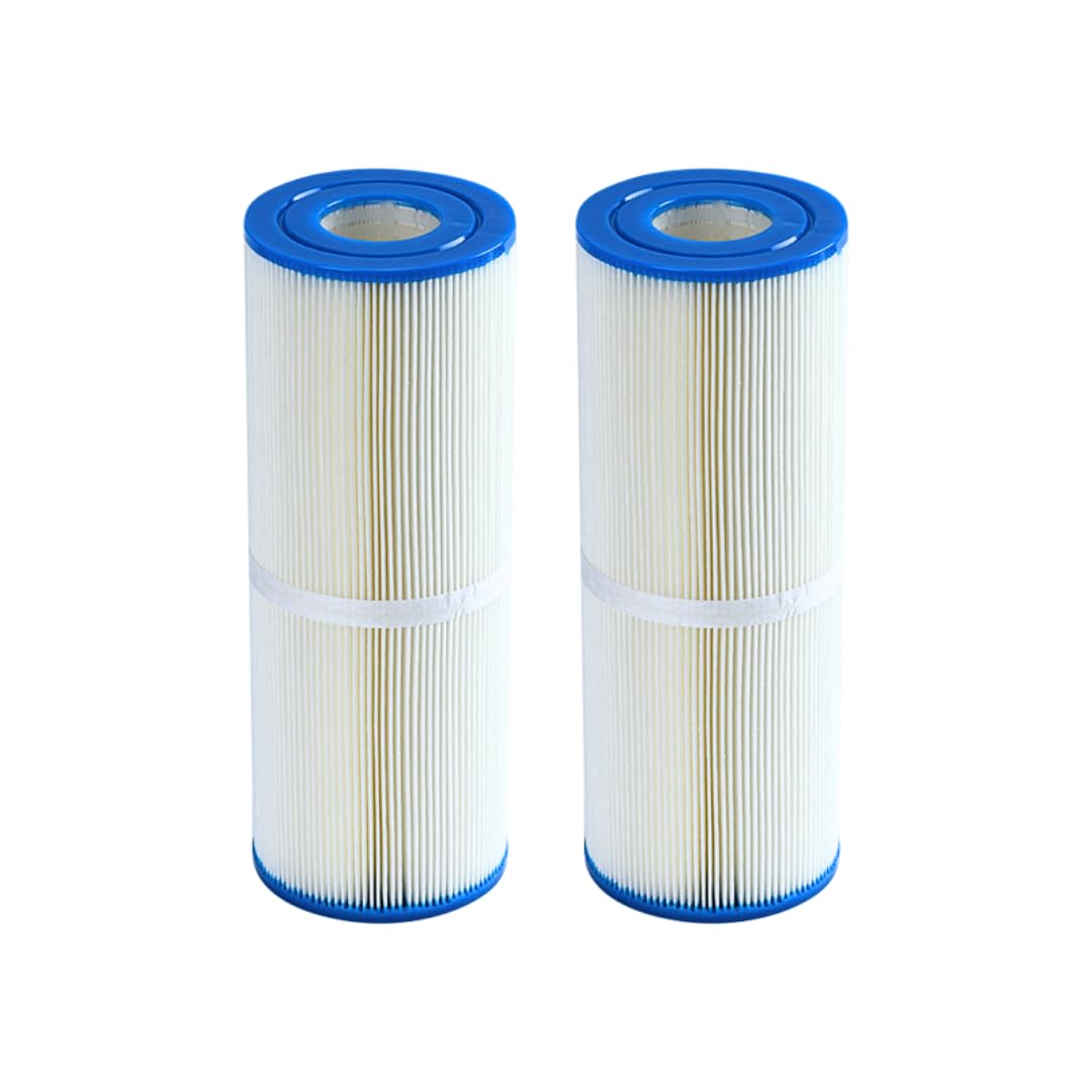 Malaka FD2001 spa filter front view showing compact fit for hot tubs.