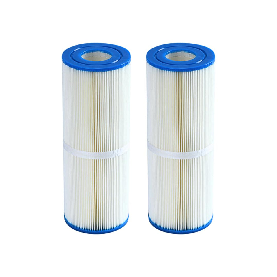 Malaka FD2001 spa filter front view showing compact fit for hot tubs.