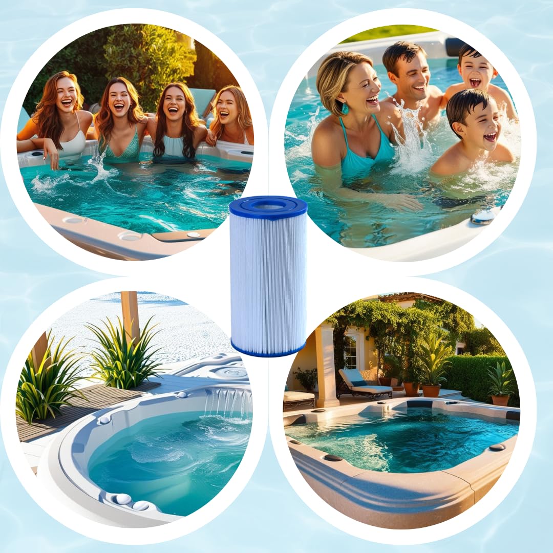 Malaka two-pack spa filter set ensures extended clean water routine.
