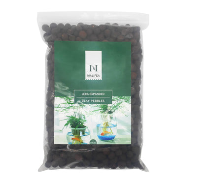 Malifea 10LBS LECA pebbles for indoor hydroponics with porous aeration.