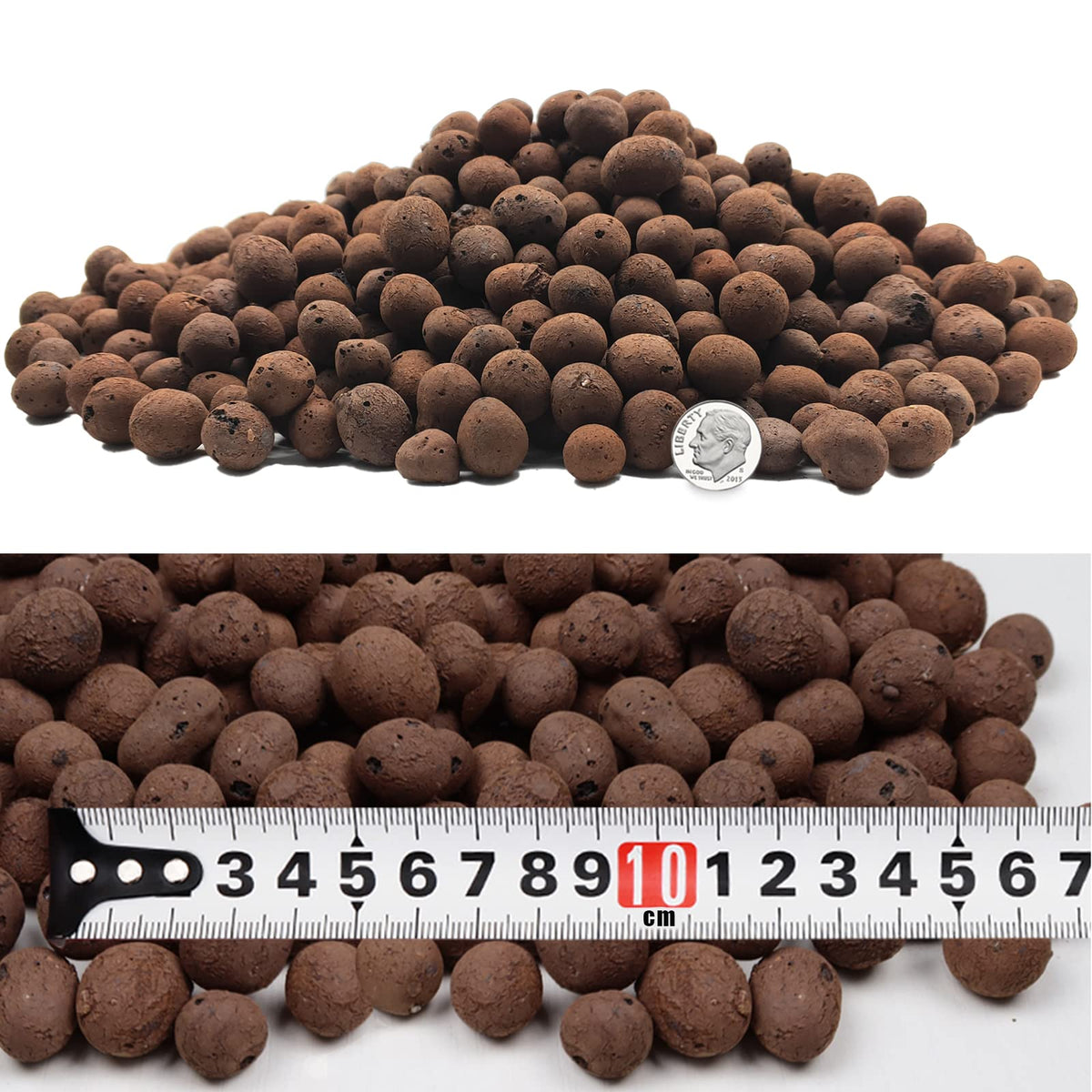 Malifea 6LBS clay pebbles in 18mm size, ideal for small to medium pots.