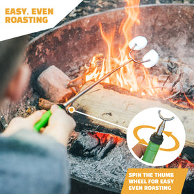 MalloMe Smores Sticks heat-resistant pouch for easy storage on trips.
