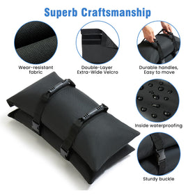 Malomke sand bags buckles connect securely for extra stability.