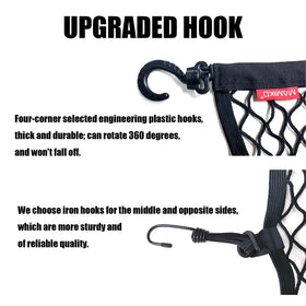Mamiko cargo net 3mm-elastic-material provides flexible fit for varied loads.