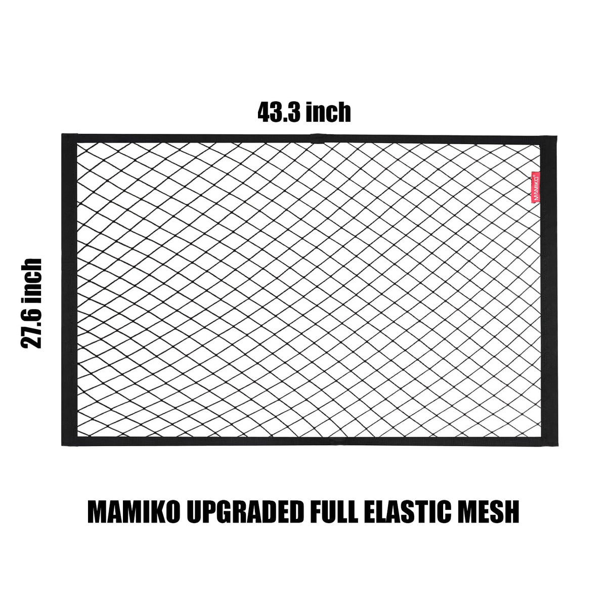 Mamiko cargo net dense-mesh prevents items from slipping on wagons.