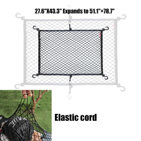 Mamiko cargo net includes storage-bag for tidy transport.