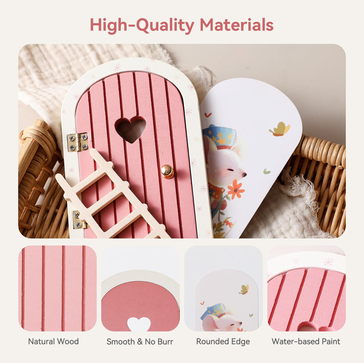 Mamimami Home opening pink door highlights interactive play and tiny message exchanges.